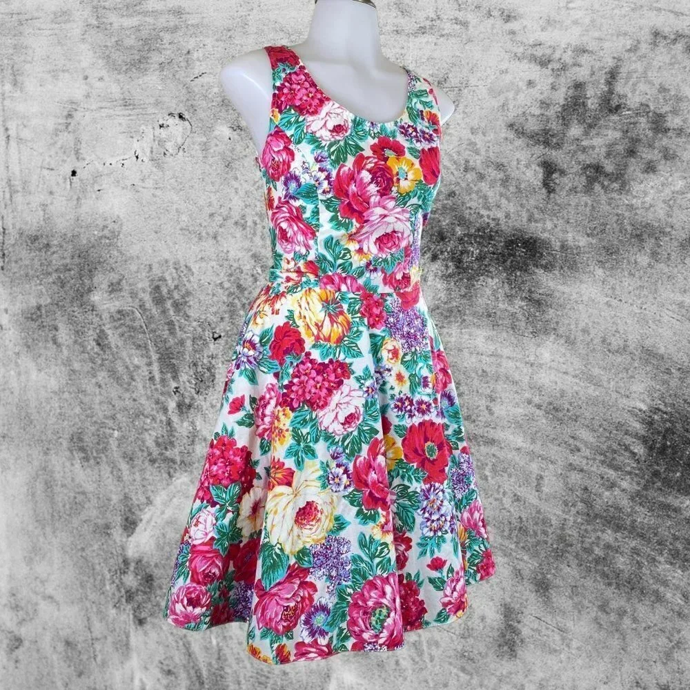 VTG RSVP Floral A-line Dress